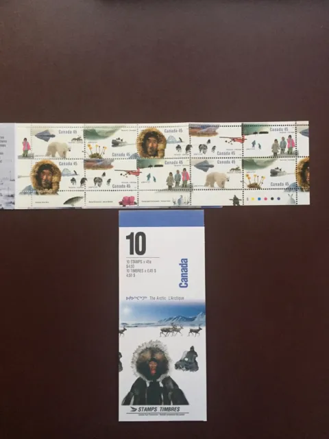 Canada Stamp Booklet - 1995  45-cent THE ARTIC Booklet(BK 184) Pane of 10 Stamps