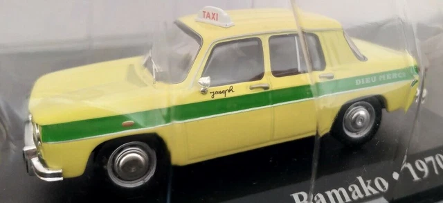 1/43 Renault 8 Taxi Bamako 1970 Auto Métal A Échelle Échelle Voiture Moulé...