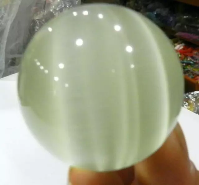 Free Shipping! 40mm White Mexican Opal Sphere, Crystal Ball/Gemstone + Stand 2