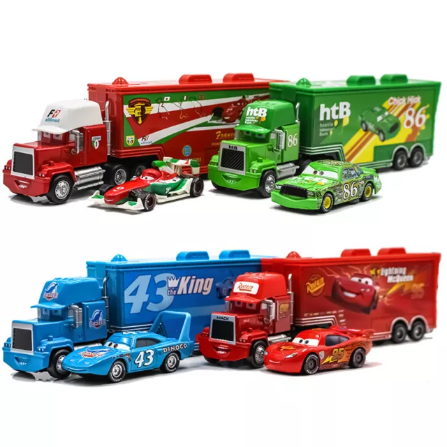 Disney Pixar Cars Truck+Car Toys Gift Lot Lightning McQueen 1:55 Diecast Loose