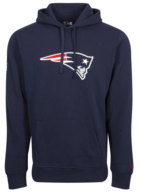 Felpa con cappuccio uomo New Era NFL New England Patriots logo marina
