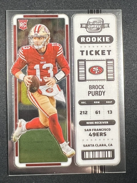 2022 Panini Contenders Optic Brock Purdy Rookie Ticket Base Card 49'rs