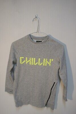 Next Boys Chillin Logo Sweatshirt -Grey- Age 9 Years (Na4)