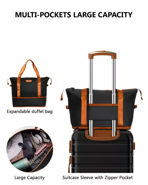 Hardside Luggage Sets,Lightweight Suitcases with Wheels TSA Lock Travel Luggage 3