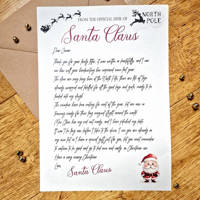 Lettera personalizzata dalla scatola vigilia di Natale