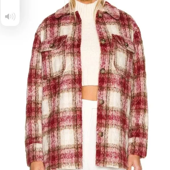 Steve Madden Quilt To Win Plaid Jacket - Size Large