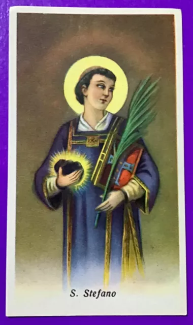 Santino Holy Card, Santo Stefano -Rif. 6926