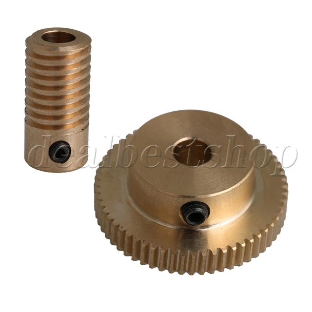 Brass 20mm Height   Gear Shaft with 60T Drive Gear Wheel 0.5 Modulus