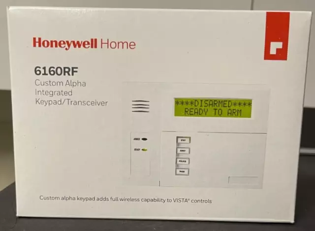 Brand New Honeywell 6160RF Deluxe Custom Alpha Keypad with Integrated Receiver