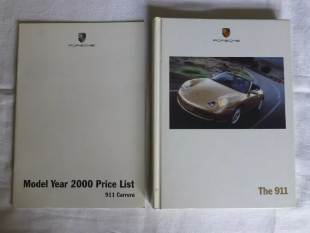 Porsche 911 Dealer Sales Brochure Hardback Book & Corresponding Price List 1999