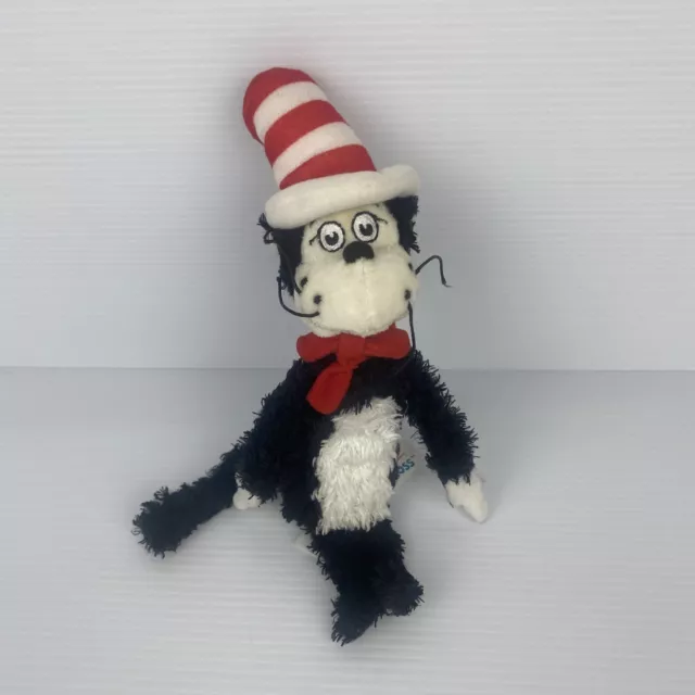 Cat In The Hat Plush Dr Seuss 7" Finger Puppet Soft Toy 2001 Manhattan Vintage