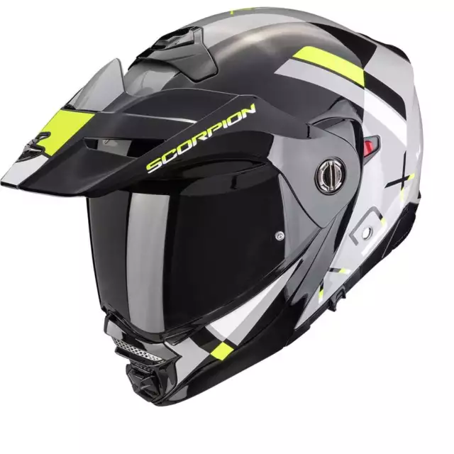 Scorpion ADX-2 Galane Grey-Black-Neon Yellow Adventure Helmets - New! Fast Sh...