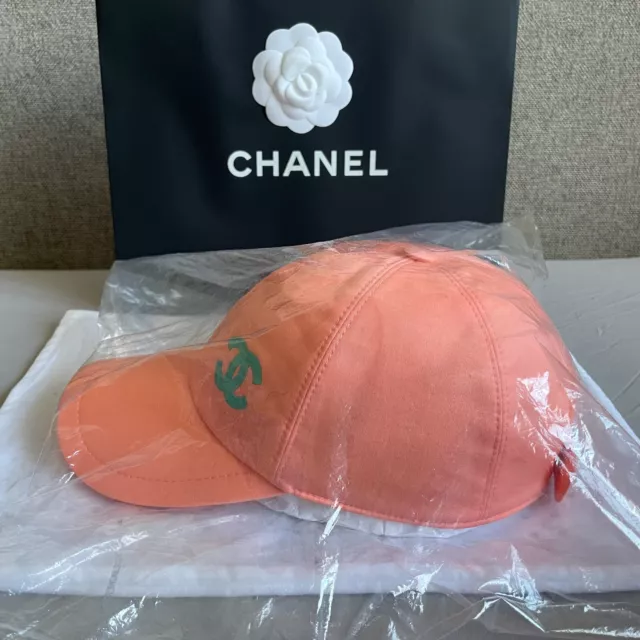 NWT 21P CHANEL Orange CC Logo Baseball Hat Cap $1,050.00 - PicClick