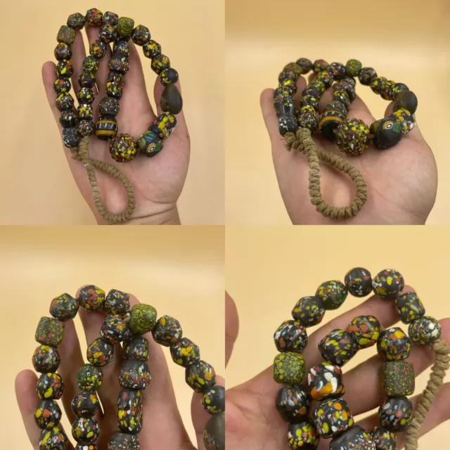 Beautiful Ancient Roman Mosaic Glass Beads Wonderful Necklace