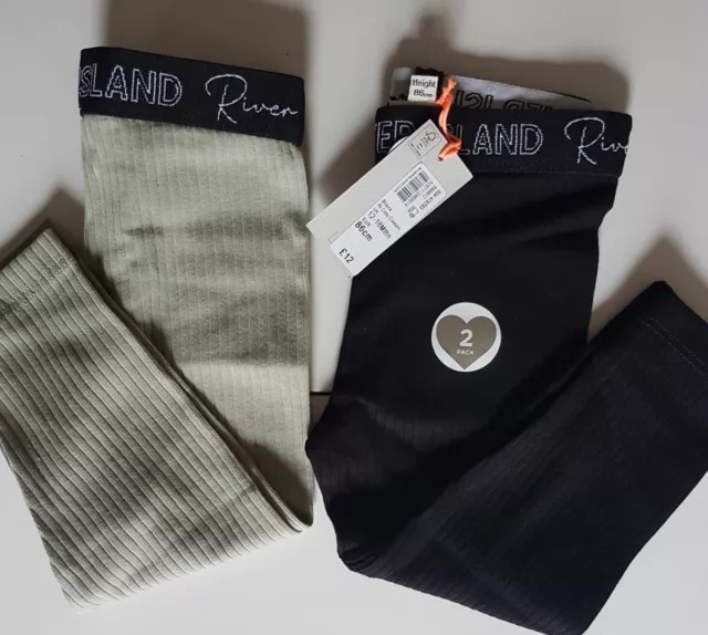 River Island Baby Girl 2 Pack Leggings 12-18 Months