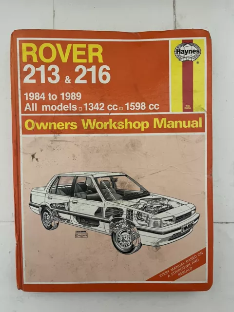 Rover 213 & 216 Haynes Owners Workshop Manual 1984 To 1989