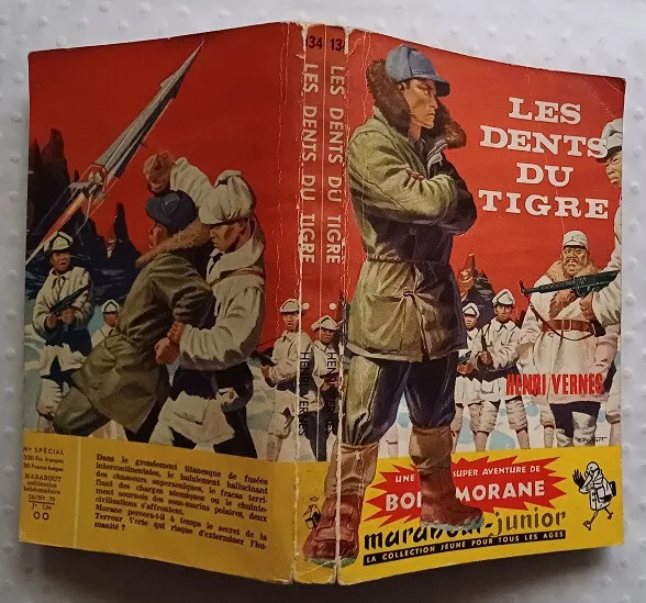 C1 Henri VERNES Bob Morane LES DENTS DU TIGRE EO 1958 AVEC CARTE VOLANTE Rare