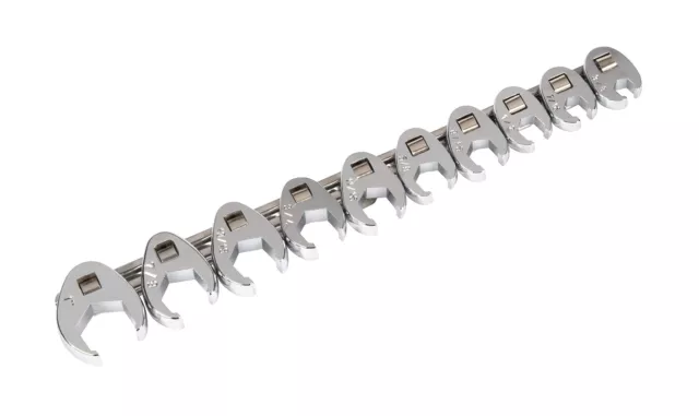 Titan Tools 10 pc. 3/8in. Dr SAE Flare Nut Crowsfoot Wrench Set (17296)