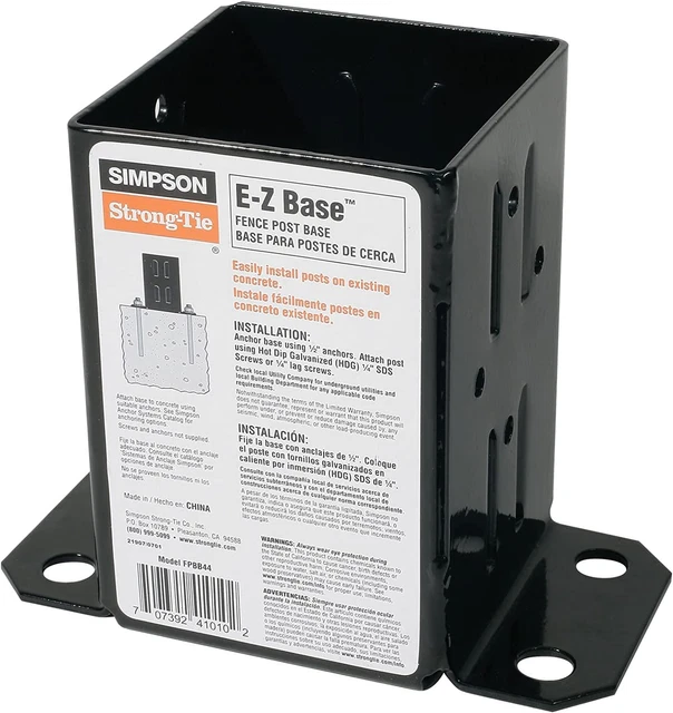 Simpson Strong-Tie FPBB44 - Base Black Post Base for 4x4