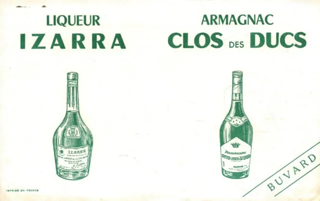 Buvard vintage liqueur Izzara - Armagnac Clos des Ducs