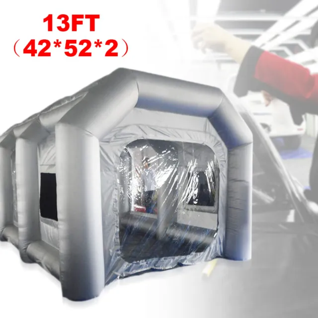 Portable Inflatable Giant Car Spray Paint Booth Car Cover Garage Tent 2 Filter