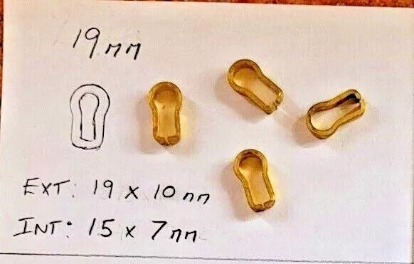 Brass Cabinet KEYHOLE Furniture Drawer Liner Escutcheons - 4 x sizes 2