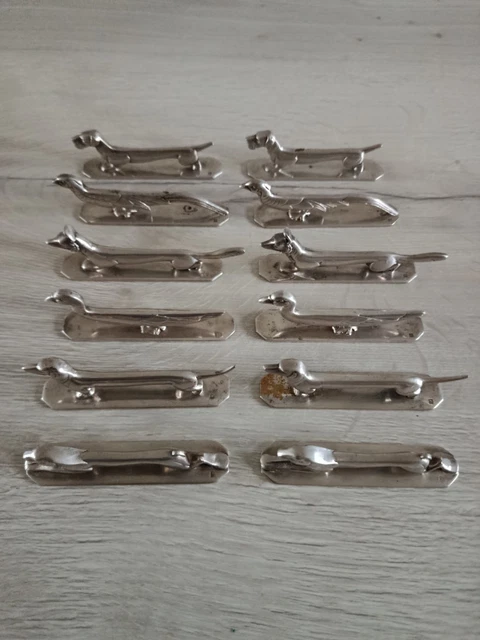 Serie De 8 Anciens Porte Couteaux En Cristal De Baccarat , R