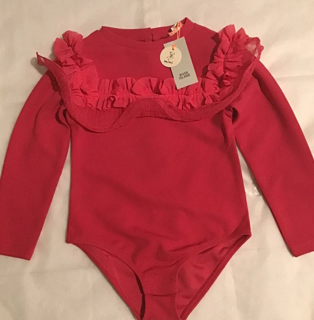 River island mini girls aged 2-3 Years pleated faux leather skirt outfit BNWT 2