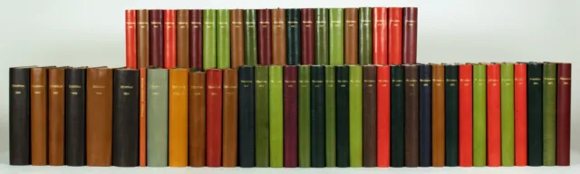 PHILOBIBLON Bibliophilie Zeitschrift Bücherfreunde 57 Bände LEDER HANDEINBAND 3