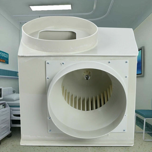 Centrifugal Extractor Fan Lab Fume Hood Chemical Ventilation Blower Fan White