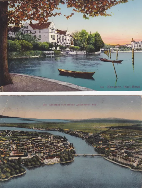 AK-Konstanz-Inselhotel-Schiffe-3 Karten