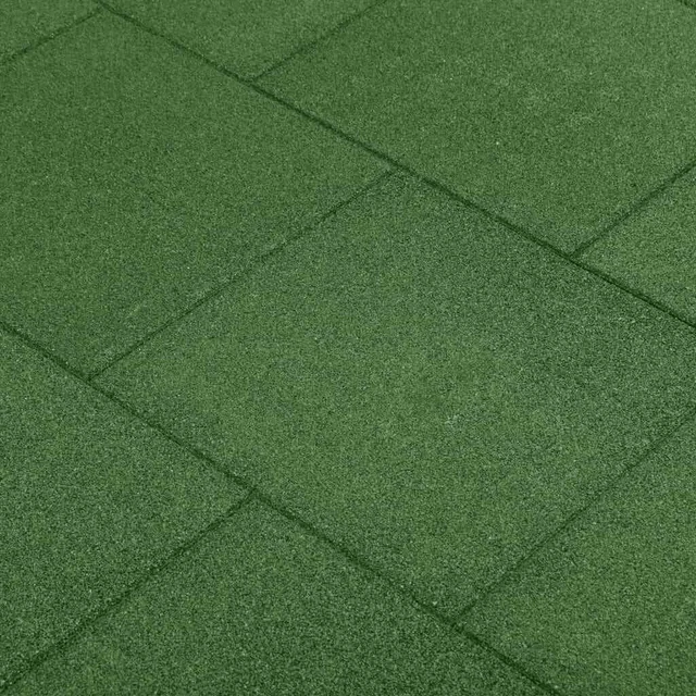 Piastrelle Anticaduta 18 pz in Gomma 50x50x3 cm Verde