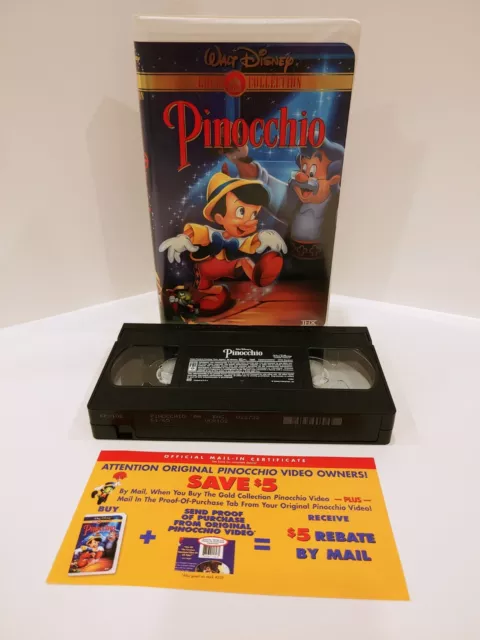 Pinocchio Walt Disney (Gold Classic Collection) VHS RARE!