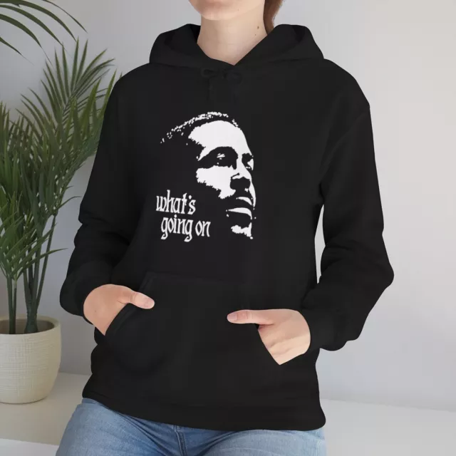 Marvin Gaye Whats Going On Unisex Black Hoodie