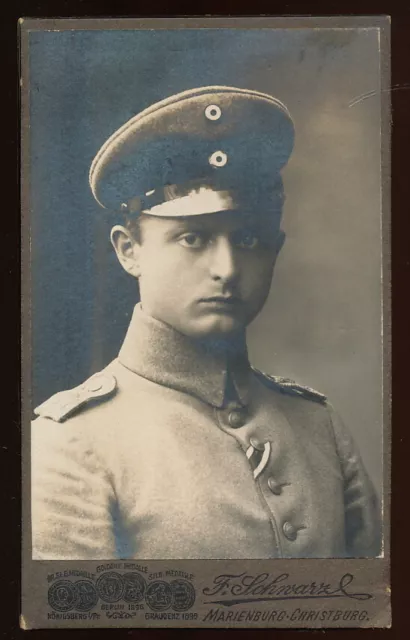 CDV - Feldartillerie Offizier des XX. Armee-Korps - Marienburg Christburg 1.WK