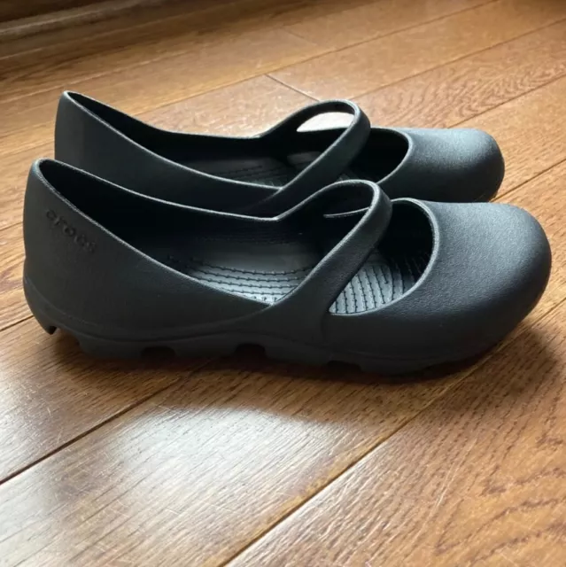 CROCS Duet Sport Shoes Womens 10 Black Mary Jane Comfort Slip On Flat Sandal