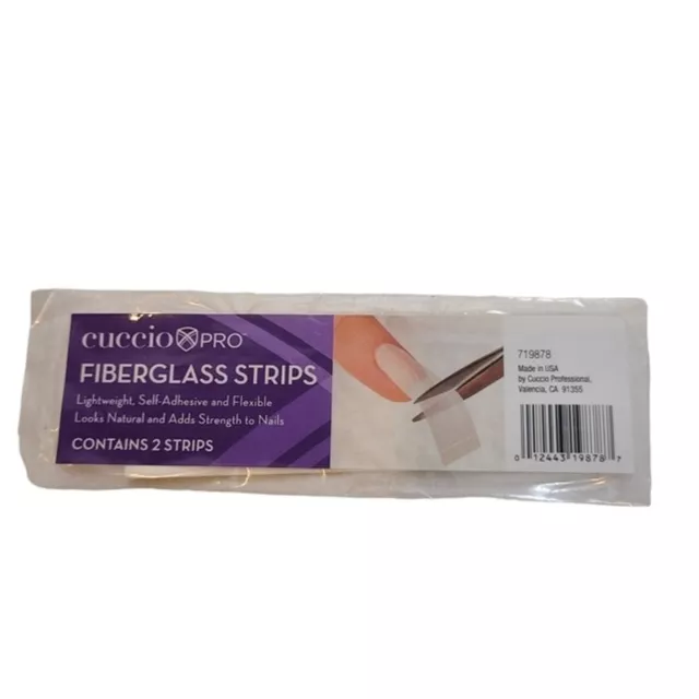 Tiras para uñas de fibra de vidrio CUCCIO Pro, 2 tiras NUEVAS