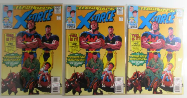 X-Force Lot of 3 #-1 Marvel Comics (1997) VF/NM Flashback 1st Print Comic Books