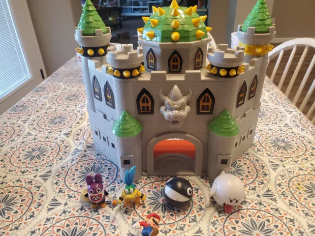 2019 NINTENDO SUPER Mario Bros Bowser's Castle Toy Playset Jakks with ...
