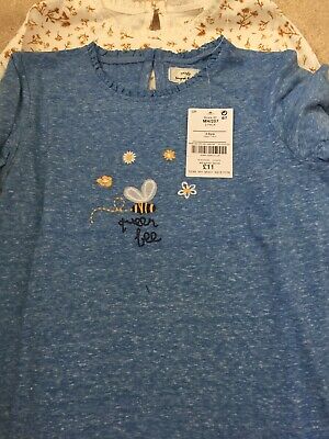 Next Girls Bee Spring Long Sleeve Top Bundle Size 5-6 Years New!