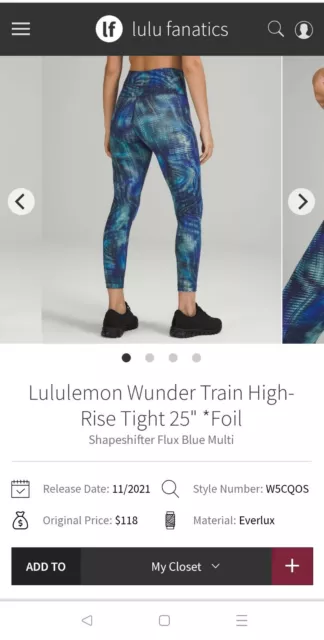Lululemon Wunder Train High-Rise Tight 25 - Capri - lulu fanatics