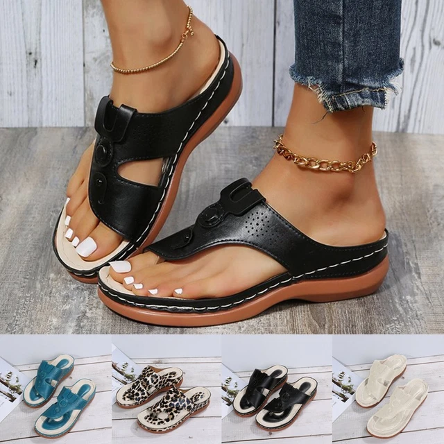 Sandales imprimées léopard plate-forme pour femmes tongs pantoufles chaussures