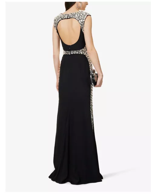 $15000 ALEXANDER MCQUEEN  Embellished Column Gown - Black size40 2