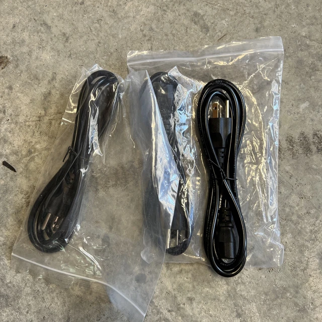 3ft UL Power Cord (E322424) - 3x18AWG, 300V, 3-Prong To C13, 105°C Rating