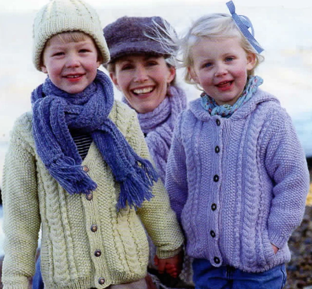 ARAN HAT AND Jacket Knitting pattern Baby fits chest 1921" lovely