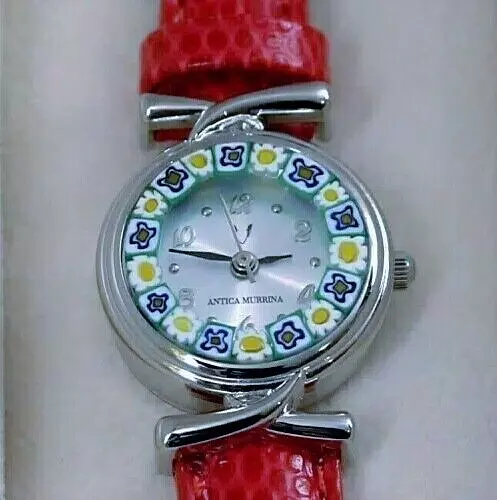 Antica Murrina Venezia Ladies Muñeca Watch san marco Murano Glass Cuero Correa 2