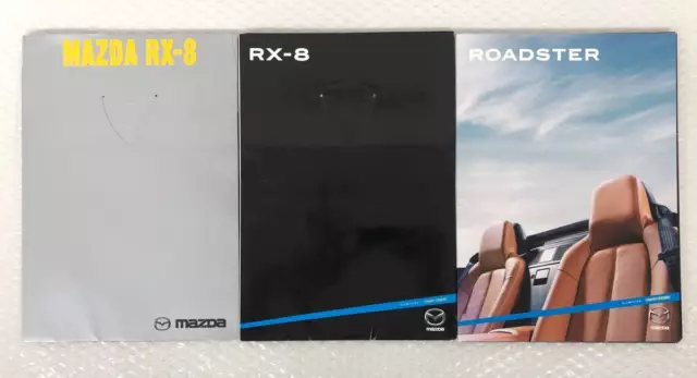 Mazda Catalog 3 Piece Set Together Roadster Rx-8 Car Material Collection