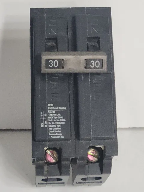 Interruptor circuito 2 polos Siemens D230 30 amperios