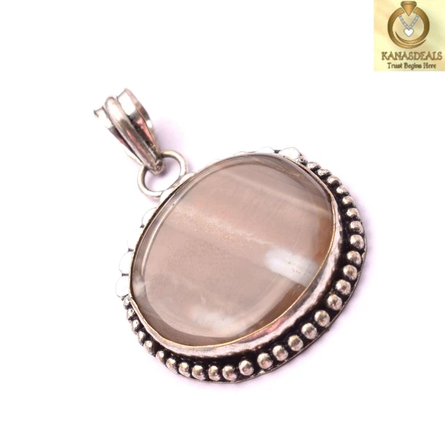 Lace Agate Plated Pendant Astounding Jewellery 10 GM Value-Priced @1.99-67106
