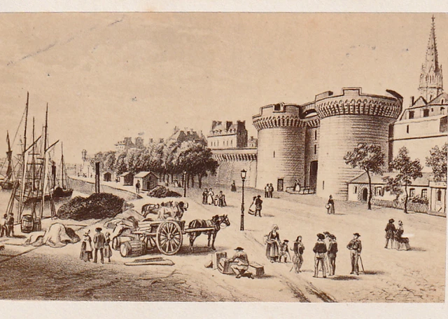 Photo CDV Ancienne Du Mont Saint-Michel Par Morier - Dessin Vers 1865-1870, Occasion
